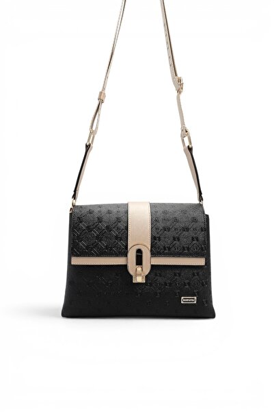 Silver Polo Black - Women's Crossbody Bag with S.Nut Logo Sp1287