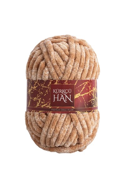 Kürkçü Han Süper Kadife 150gr 43m Karamel Krem Ebruli