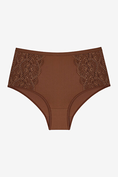 Penti Women Essentials Highwaist Slip Brown Briefs