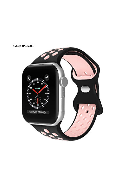 Other Λουράκι Sonique Σιλικόνης Μαύρο / Ροζ (Apple Watch 38/40/41/42mm)