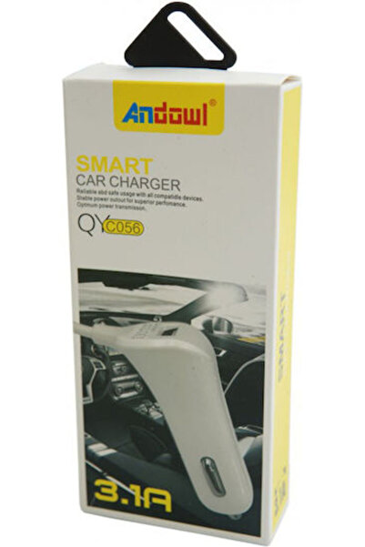 Andowl Φορτιστής αυτοκινήτου 3.1A με μία θύρα: 1xUSB Λευκό Χρώμα: QY-C056