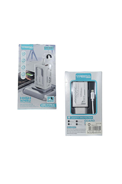 OEM Φορτιστής με θύρα USB-A και θύρα USB-C και καλώδιο USB-C σε Lightning 65W...