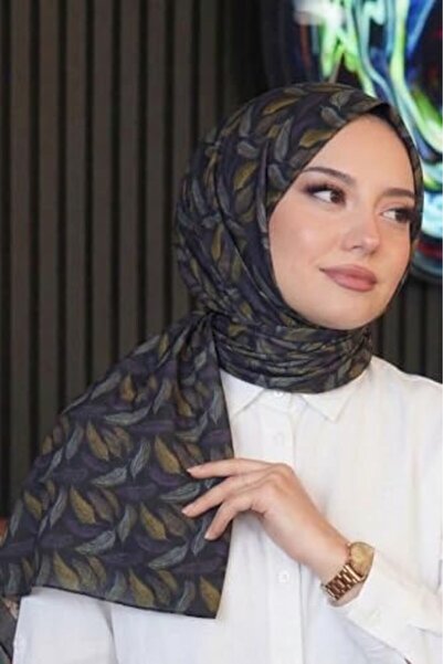 Yıldızan شال قطني ناعم بنمط متموج أرجواني 1302237