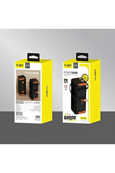 klgo KP-99 Power Bank 60000mAh 22.5W Power Delivery Μαύρο