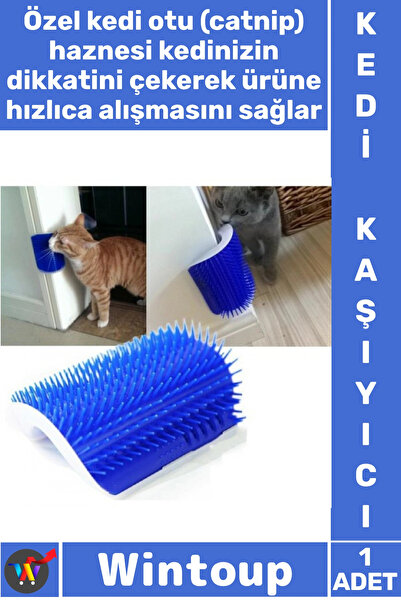 Wintoup # Cat Apparatus Wall Mounted Corner Massage Brush with Ergonomic Cat ...
