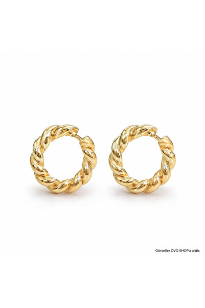 Burgu Hakla Gold Old Money Günlük Çelik Kadın Küpe
