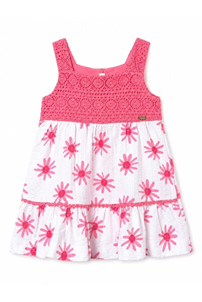 MAYORAL Baby Girl Guipure Embroidered Daisy Print Dress 6 Months 4 Years Whit...
