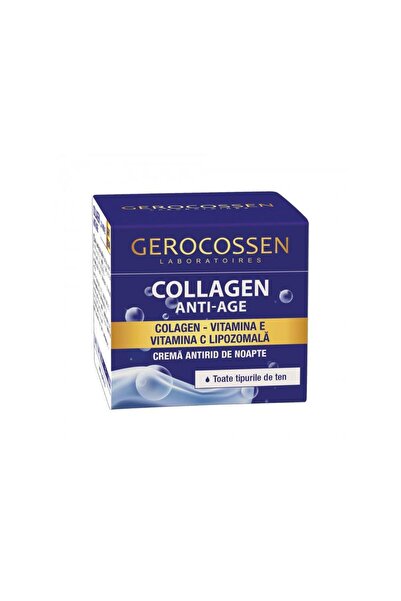 GEROCOSSEN Crema Antirid de Noapte Collagen cu Vitamina E si Vitamina C Lipoz...