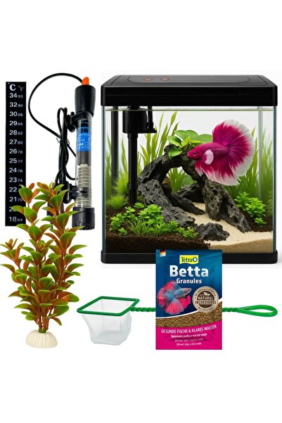 Classica Acvariu Betta 23x16x26 cm set acvariu mic echipat complet
