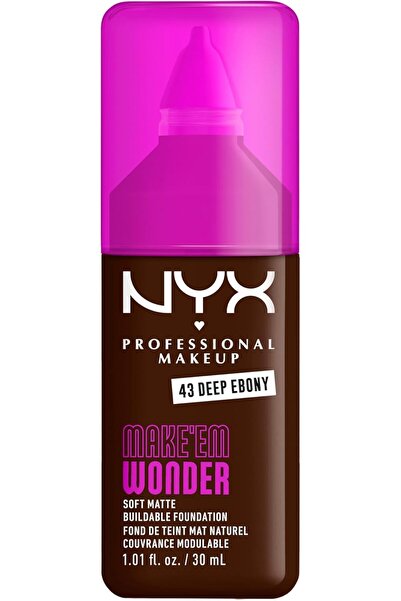 NYX Professional Makeup Make 'EM Wonder, 24H Soft Matte Foundation, Undetecta...