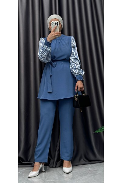 NİSUM MODA Zebra Patterned Trouser Suit