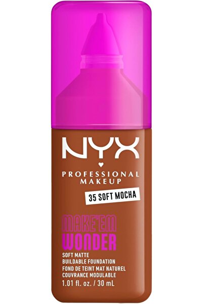 NYX Professional Makeup Make 'EM Wonder, 24H Soft Matte Foundation, Undetecta...