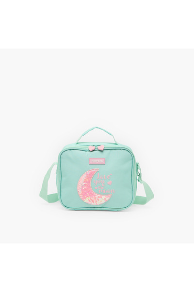 safta Embellished Lunch Bag for Girls 8-13 Years with Adjustable Strap