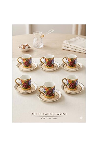konak alışveriş konak SP10010 -KAHVE FİNCAN TK.GÜL DESEN