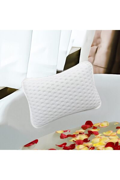 Arabest Bath Pillows for Tub,Home Spa Head & Neck Support Pillow,with 2 Stron...