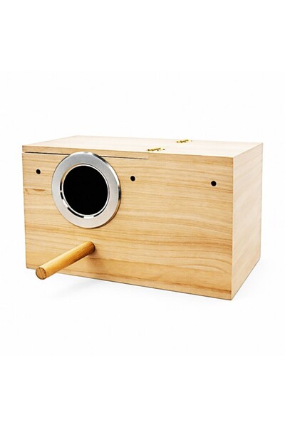 Golden cat Medium Wooden Bird Breeding Box 29x15x15cm – Natural Nesting House...