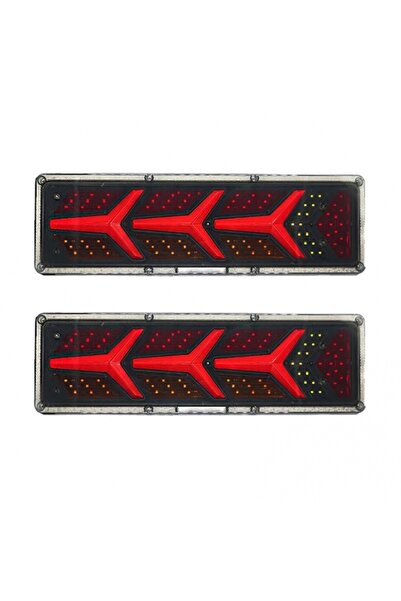 Flexzon Σετ Πίσω Φώτων LED για Φορτηγό 12V / 24V Πολυλειτουργικό με Δυναμικό ...