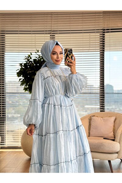 ALANURMODA 32496 Hicran Dress Blue