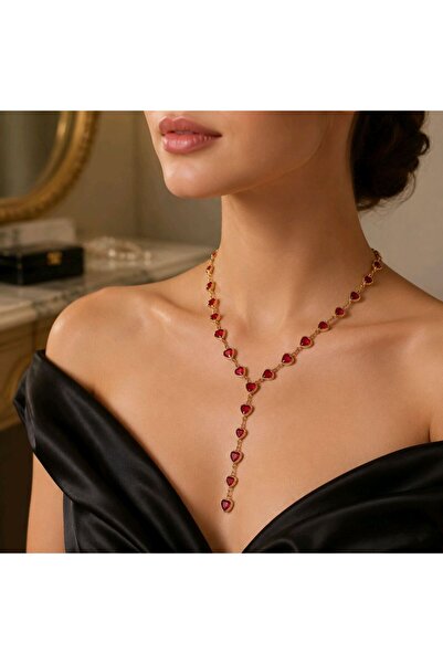 Monalisa Home Luxurious Zircon Stone Figured Flashy Y Necklace