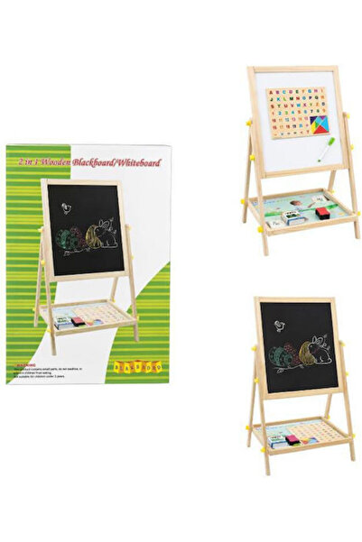 OEM Kids Wooden Magnetic / Markerboard / Blackboard Double Sided Floor 50x36cm