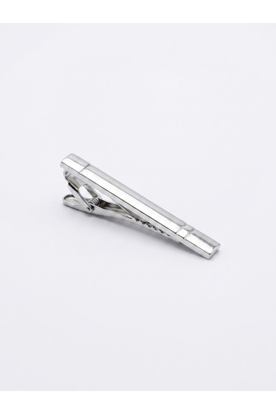 BLC Basic Line Co. The Sleek Edge Gümüş Renk Zamak Kravat İğnesi (6 cm)