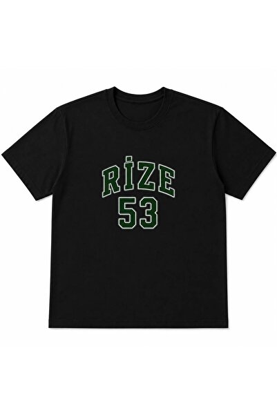EYMORA Rize 53 Printed Unisex Black T-Shirt – City-Themed College Style 100% ...