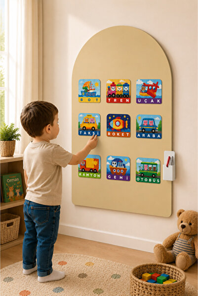Zigo Toys Eğitici Manyetik Puzzle Seti Araçlar – 9’lu 42 Parça Yapboz Seti