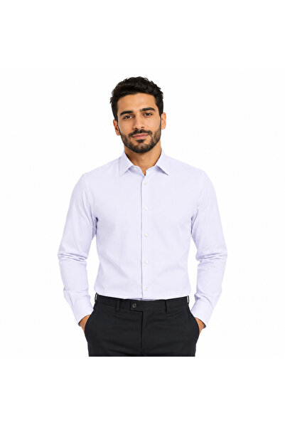 Generic Men's Long-Sleeved Solid Color Business Casual Shirt in Various Colors