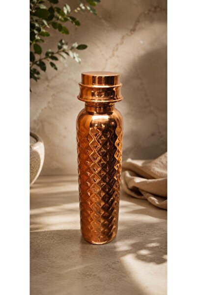 naturel glow 100% Copper Forged Design Water Flask / Traditional Copper Flask...