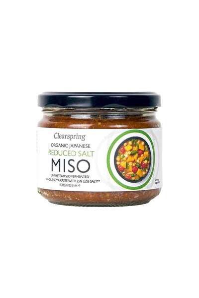 Clearspring Organic Unpasteurised Japanese Reduced Salt Miso Paste 270 g, Vegan