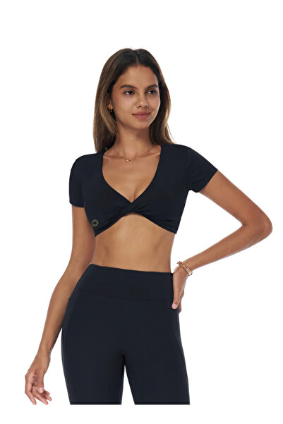 KAWN Sweetheart Neck Twist Crop Top