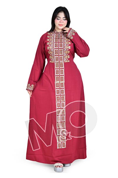M&O 2 Linen Jalabiya with High Quality Thread Embroidery from the Top of the ...