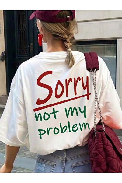 SVART WEAR Sorry Printed Oversize Crew Neck Summer T-Shirt