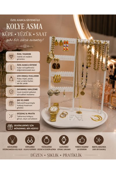 EAE DESİGN STUDİO Takı Standı - Kolye Standı - Küpe Standı - Takı Organizer - Yüzük Standı