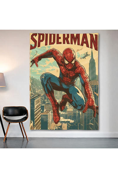 Geek Cultcha Spider-Man Vintage Comic Wall Cloth Wall Tapestry First Quality ...