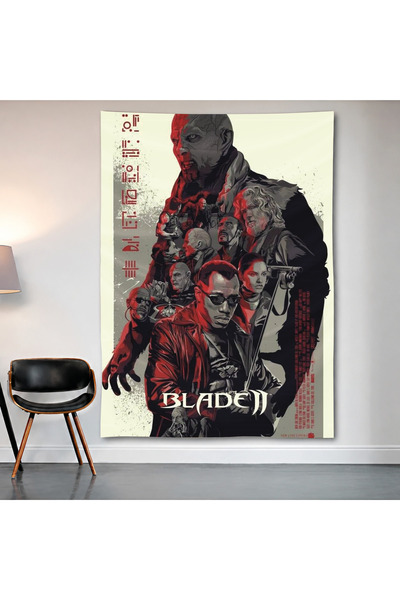 Geek Cultcha Blade Ii Wall Covering Wall Tapestry First Quality Satin Fabric ...