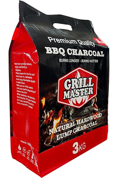 grillmaster Maagen Grill Master Natural Hardwood Charcoal 3 kg – Long‑Lasting, Low‑Smoke BBQ & Shisha Coals | UAE‑Packed
