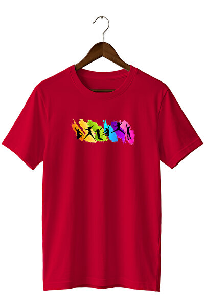 WİDİ Printed Energetic Street Fashion Tshirt Colorful Patterned Dance Festiva...