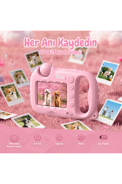 Bix W1 900X Yakınlaştırmalı Dijital Mikroskop Kamera 2.4" HD Ekranlı Fotoğraf ve Video Kayıt Özellikli