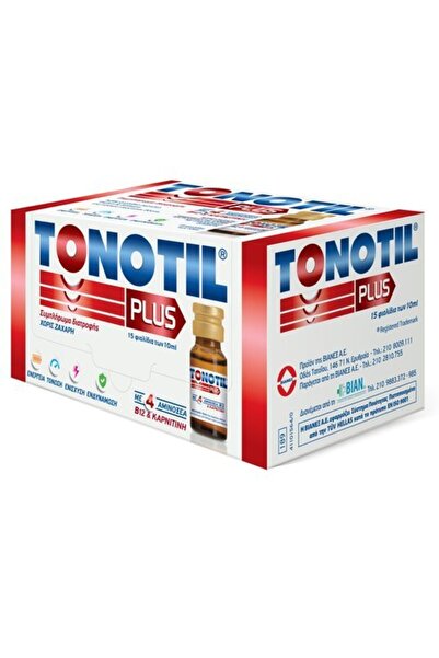 Tonotil Plus | Συμπλήρωμα Διατροφής με Καρνιτίνη ,B12 και 4 Αμινοξέα | 15x10ml