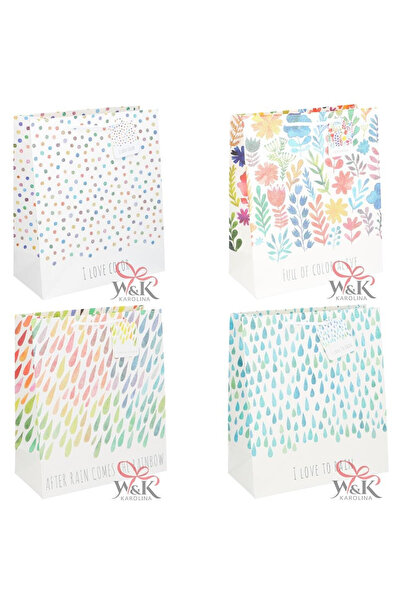 OEM Punga cadou NInvest KR-2268 M, cu sclipici, multicolor, 26x32x12,5 cm, 1 ...