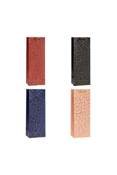 OEM Punga cadou pentru sticla Rozette, sacosa cadou, mix de modele, 12x36x9 c...