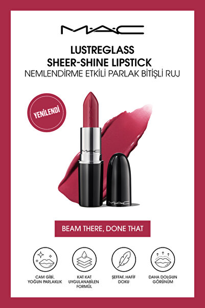 M.A.C Lustreglass Sheer-Shine Lipstick - Nemlendirme Etkili Parlak Bitişli Ru...