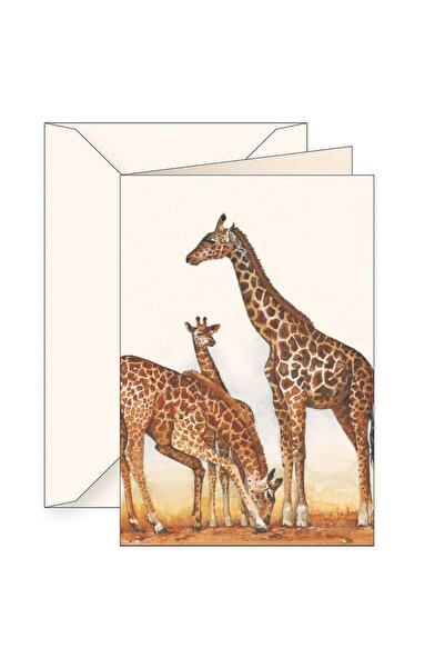Tassotti Felicitare/Karnet B6 cu plic, hartie 200 g/m², ilustrata cu girafe, ...