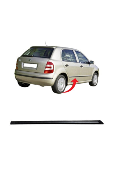 gkl غطاء باب فابيا الخلفي الأيمن أسود ساتان 2000-2008 6Y0853754 B41