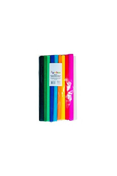 Gimboo Hartie creponata/ondulata 25x200 cm, set 10 culori, multicolor, 10 bucati