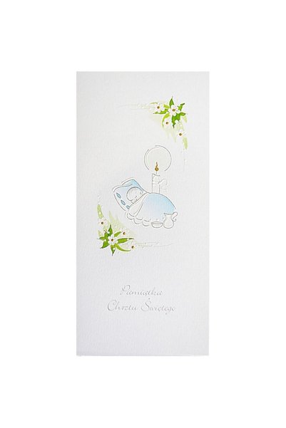 MAK Felicitare botez MAK, pictata manual, multicolor, 10x21cm