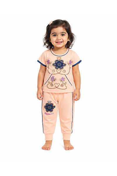Generic Pijama Kid Girl's Sleepsuit Beach Floral Print, 2-Year-Old Size |   T...
