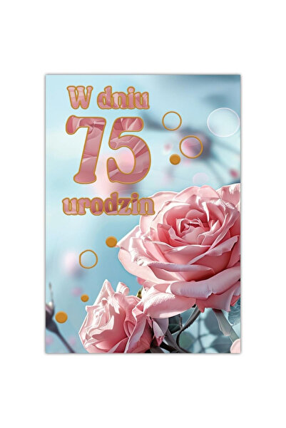 TREND Karnet felicitare/card aniversar Silver, cu folie, pentru 75 de ani, mu...