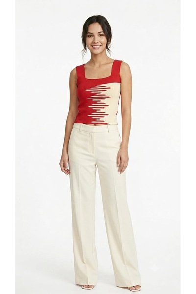 onno style women Square Collar Sleeveless Strappy Women's Bluz